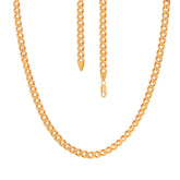 22k Yellow Gold Diamond Cut Cuban Link Chain measuring 5mm width x 24 inch length